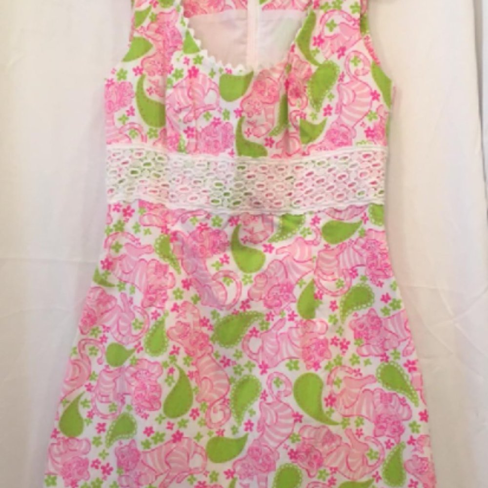 LILLY PULITZER 2 "Black Jack" Dress--Excellent - Picture 3 of 9